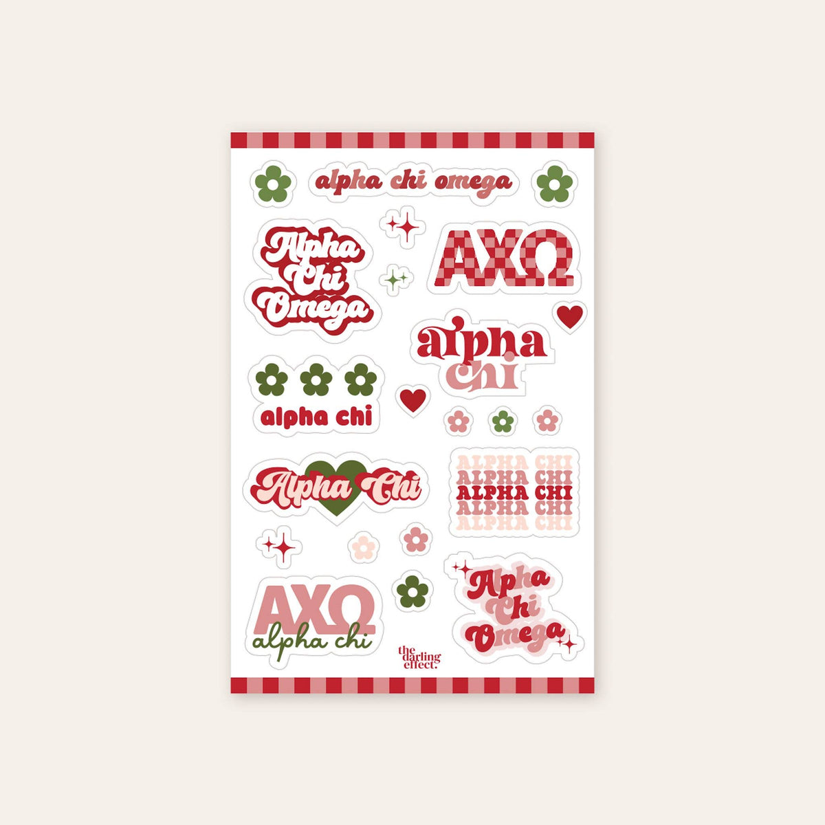 Sorority Sticker Sheet - Kappa Kappa Gamma