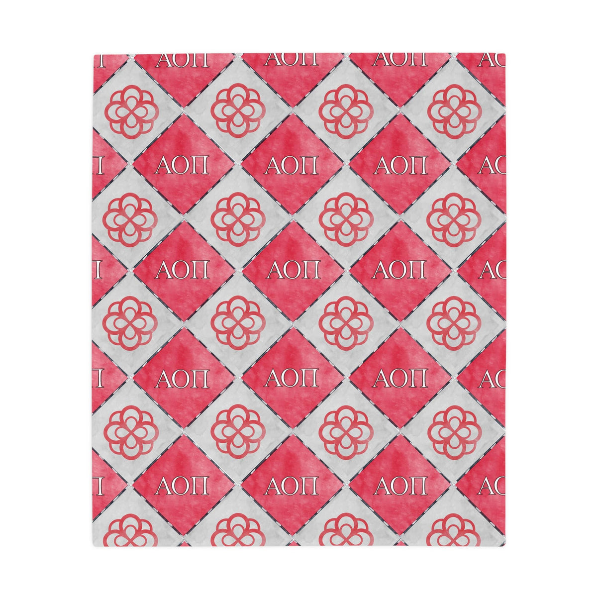 Alpha Omicron Pi Flannel Fleece Blanket, Sorority