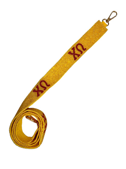 Sorority Beaded Purse Straps - Chi Omega