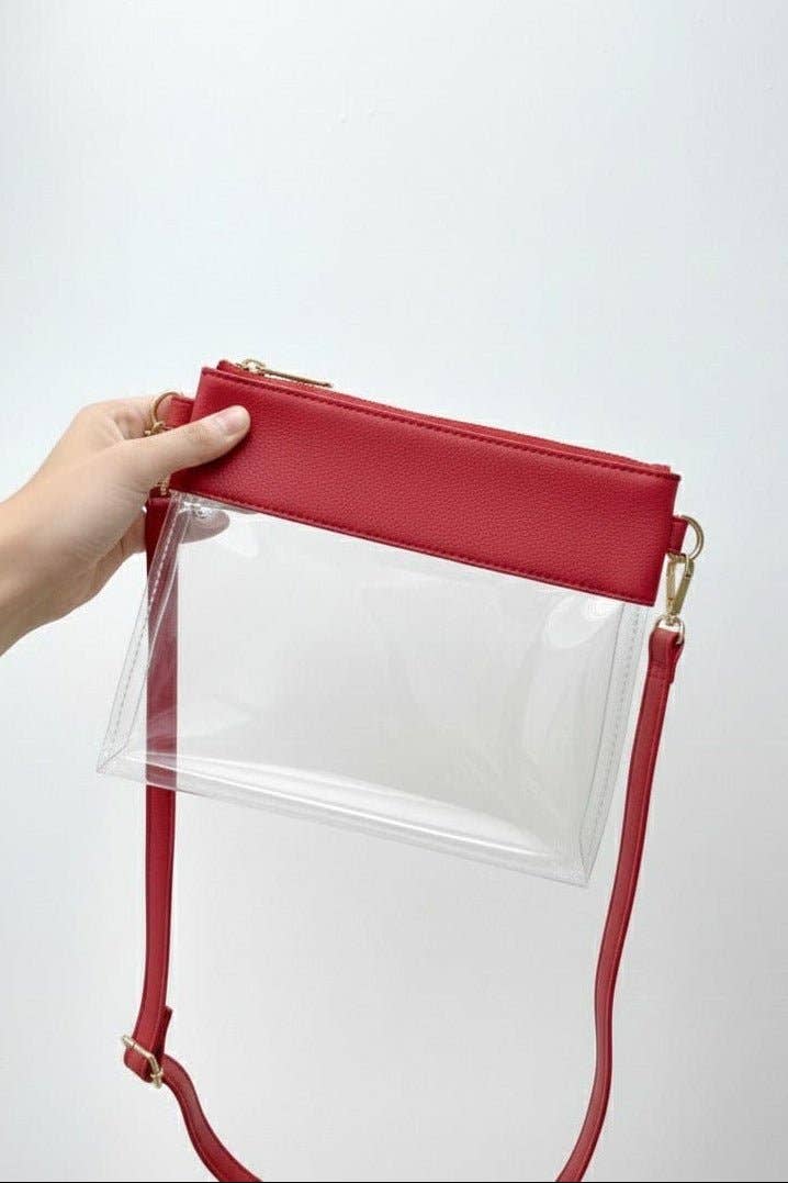 Game Day Clear Crossbody Bag Purse : Leopard