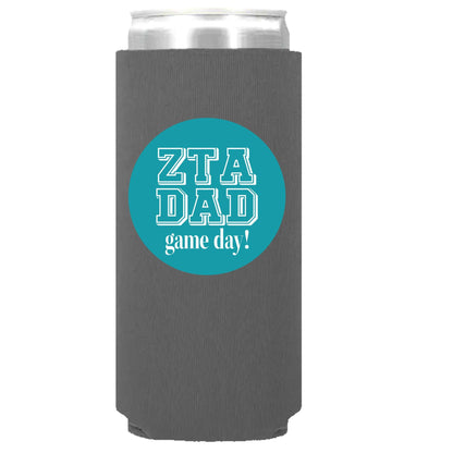 Sorority DAD Can Coolers - Greek dad / Alpha Omicron Pi / Slim