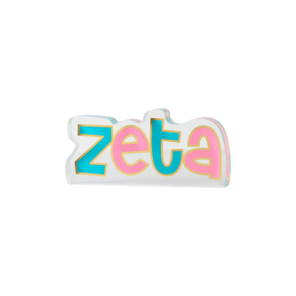 Sorority Acrylic Shelf Sitter: Phi Mu