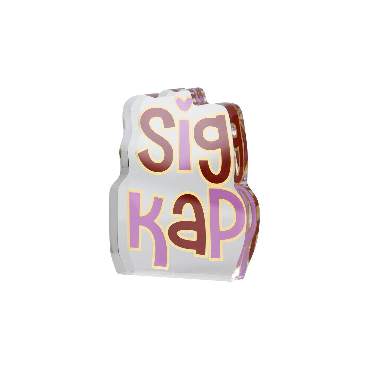 Sorority Acrylic Shelf Sitter: Phi Mu