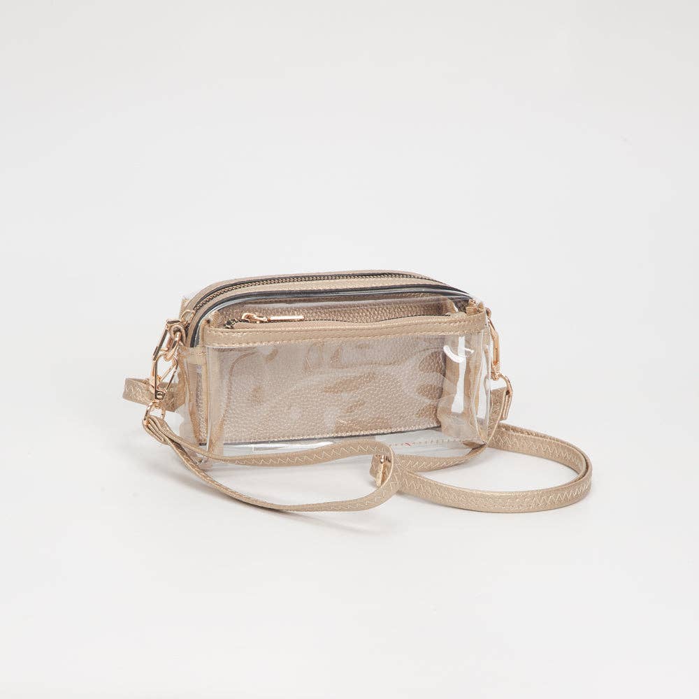 Stacy Clear Game Day/Stadium Bag Purse : Gold