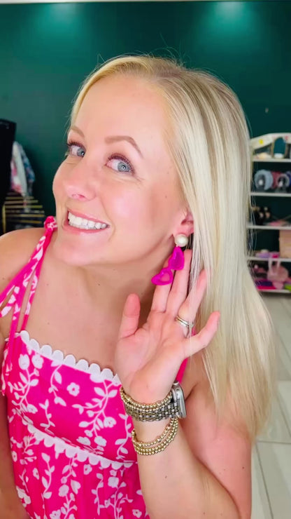 CLEARANCE: Pink Ric Rac tie shoulder dress