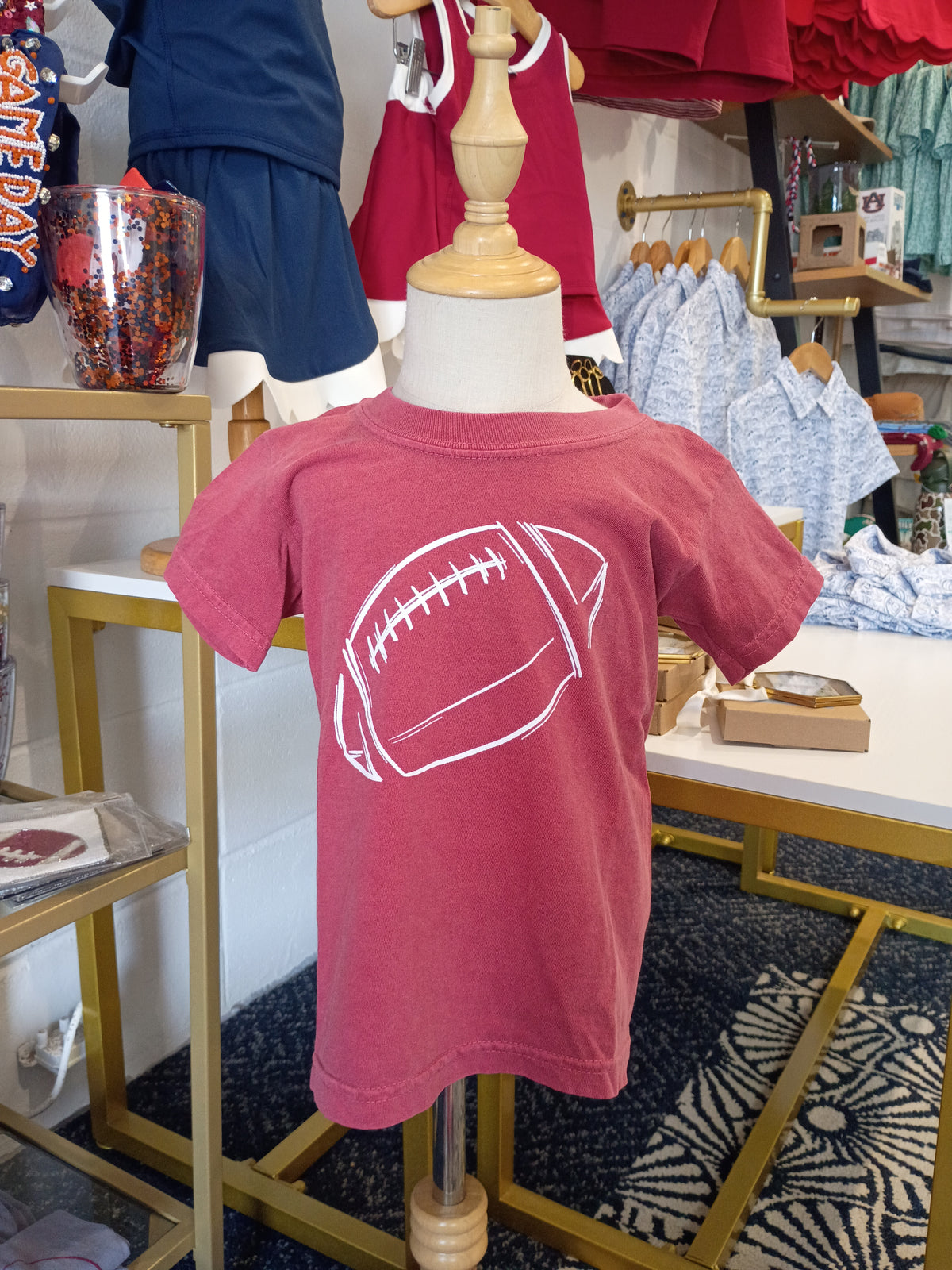 Tripp's Tee-Crimson Football