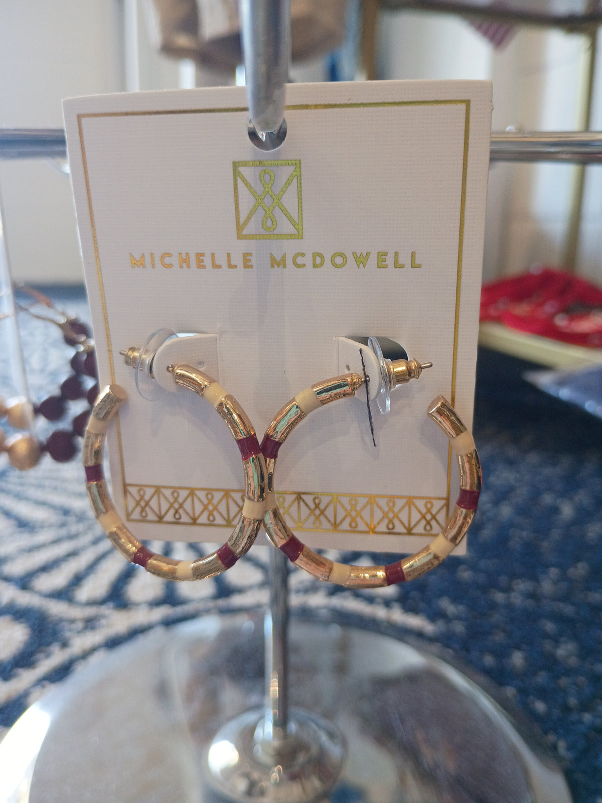 Garnet & Gold Earrings
