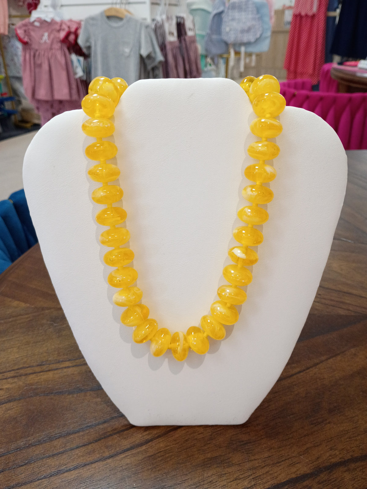 Yellow Beaded Necklace