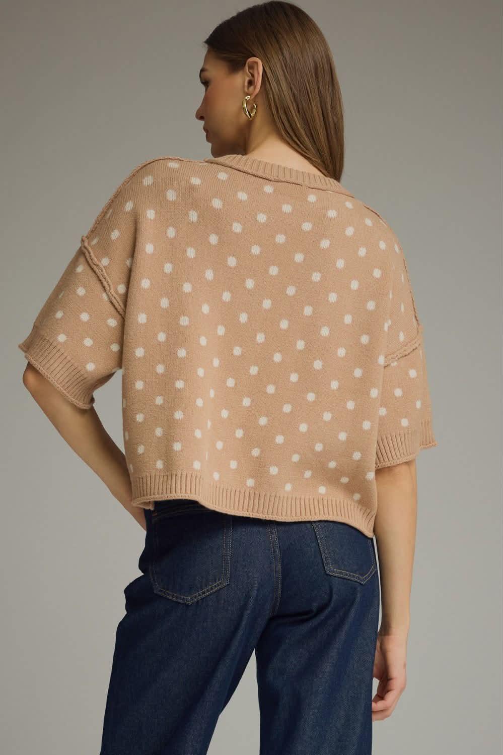 Brown Polka Dot Sweater