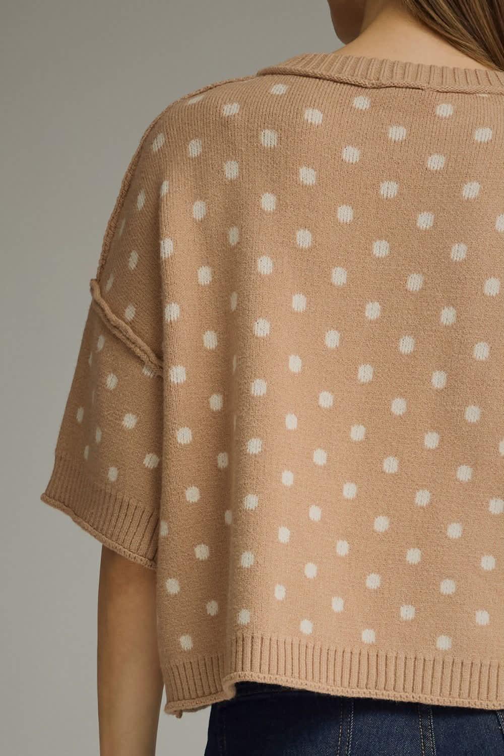 Brown Polka Dot Sweater