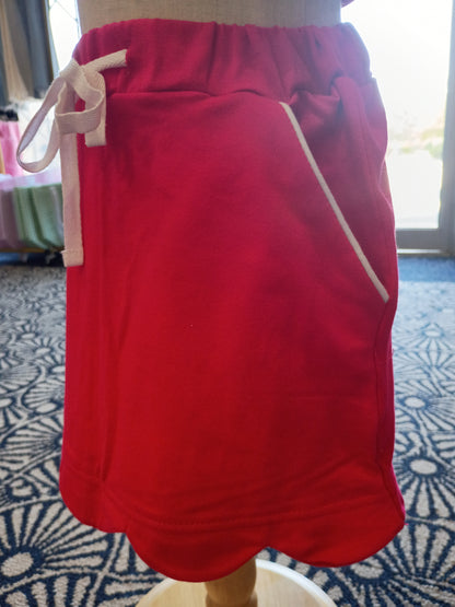 Girls Red Skirt Set
